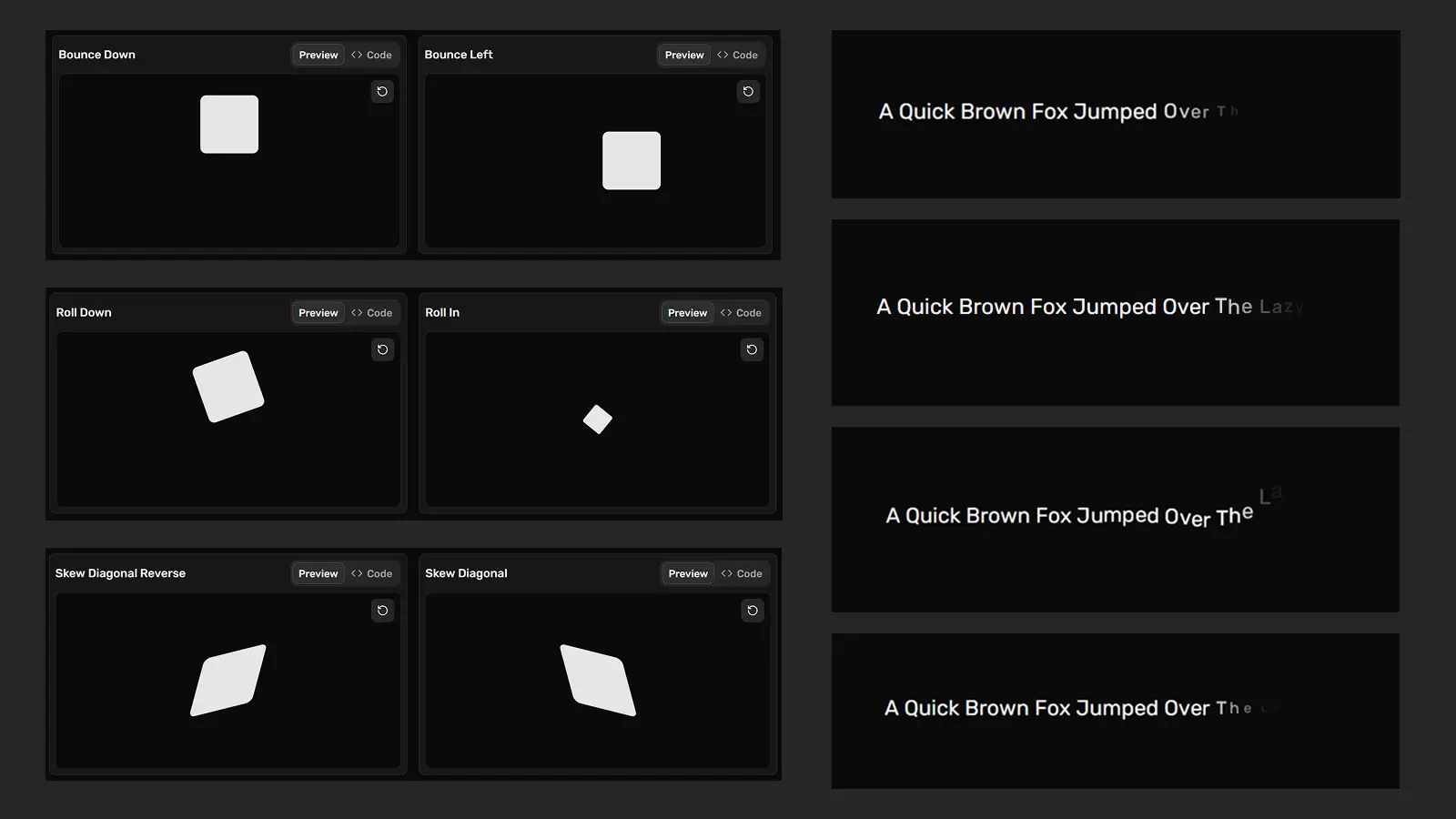 UI Animations Library